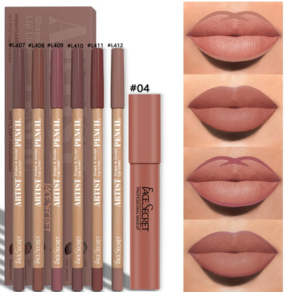 Conjunto Luxo para Lábios – 7 Itens Foscos e à Prova d’Água para Maquiagem Impecável o Dia Todo