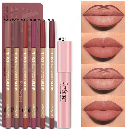 Conjunto Luxo para Lábios – 7 Itens Foscos e à Prova d’Água para Maquiagem Impecável o Dia Todo